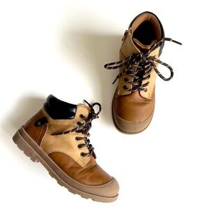 Sonoma Boys 1 Med Boots Side Zip Cognac Osmund Laced Rubber Outsole